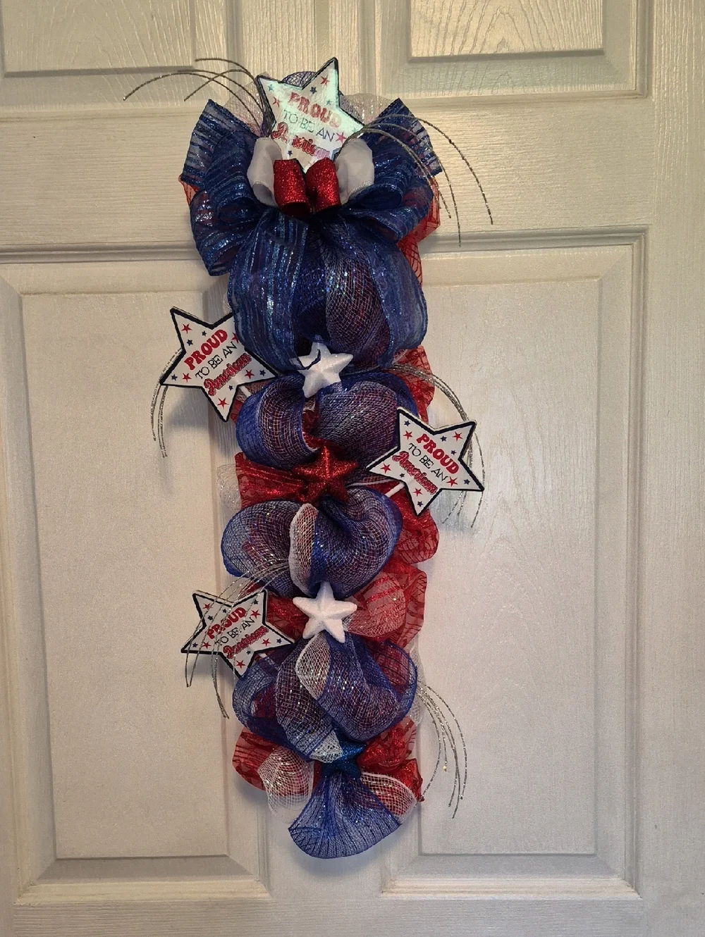 4th Of JULY Swag, Red White & Blue Patriotic swag - Star Accents